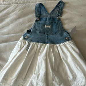 OshKosh B’gosh farm Jean lace dress .